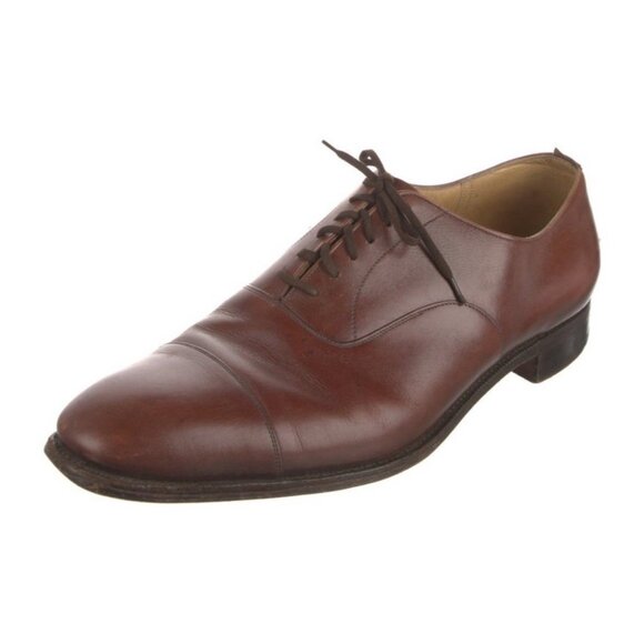 Church’s Authentic Leather Oxfords Oxford Solid Brown Shoes 12.5 - Picture 2 of 8